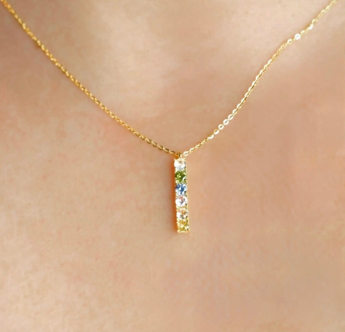 Birthstone Bar Necklace