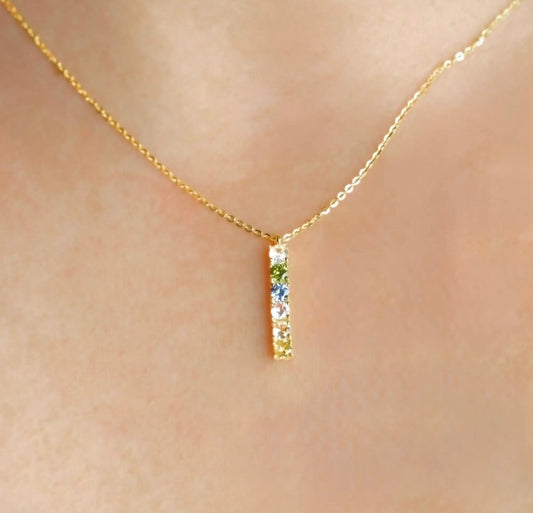 Birthstone Bar Necklace