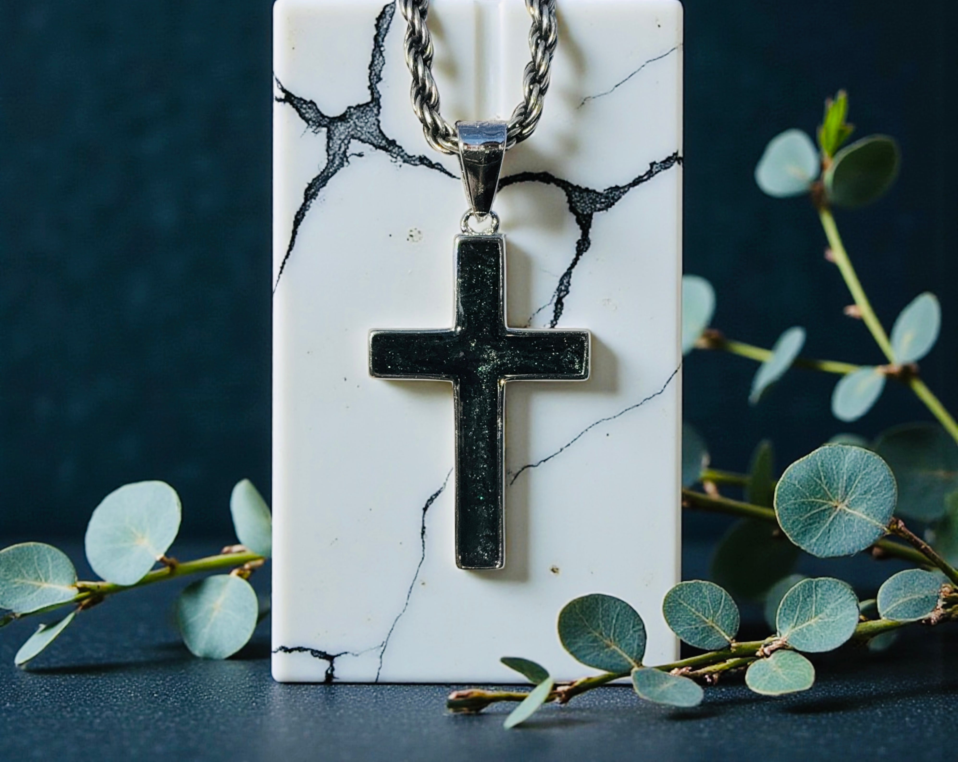 Men's Cross & Chain – Novella Stones