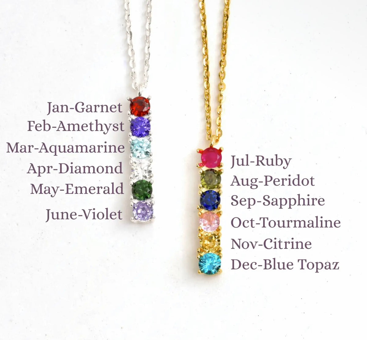 Birthstone Bar Necklace